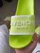 Женские тапочки Givenchy Lime шлёпки лаймовые (36-41) 3186 фото 3