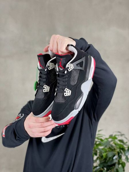 Кроссовки Nike Air Jordan 4 Retro Bred (41-46) 2910 фото