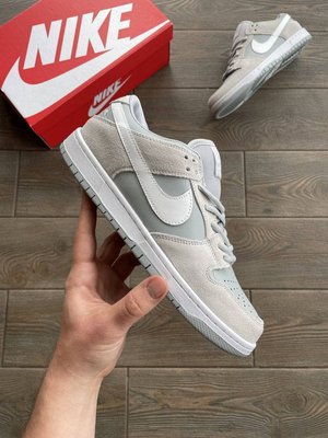 Кроссовки Nike SB Dunk Low Light Grey светло-серые (36-41) 3114 фото