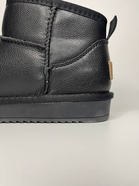 Женские угги No brand Ugg Ultra Mini Black кожаные (36-41) 3220 фото