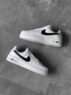 Кроссовки Nike Air Force 1 White Black белые с чёрным (36-41) 3075 фото