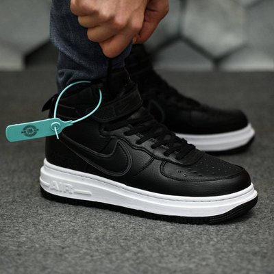 Мужские кроссовки Nike Air Force 1 High Gore-Tex чёрные с белым термо (41-45) 3056 фото