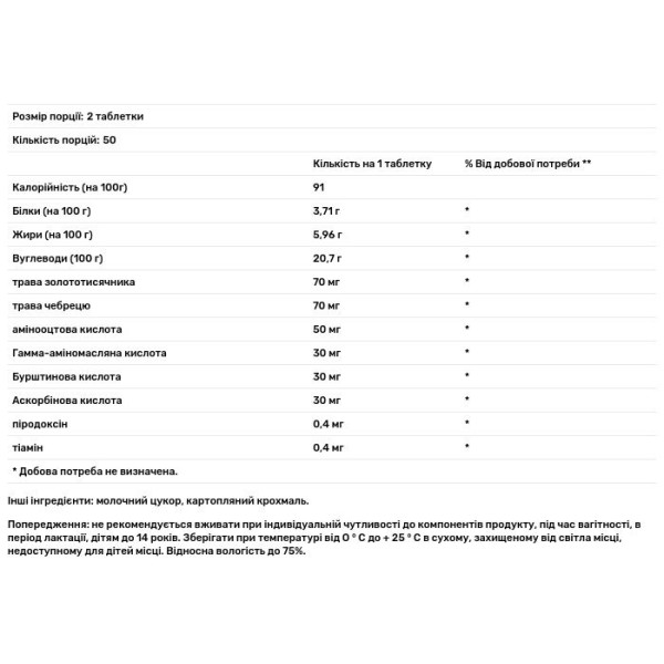 Антиалкогольна формула АлкоStop Форте, Biola, 100 таблеток