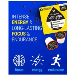 Ноотропный кофе с витаминами B1, B5, B6, B9, B12, D3, VitaCup Lightning Coffee Pods, 64 шт