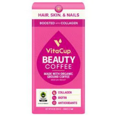 Кава мелена з колагеном та біотином, органік, Beauty Ground Coffees VitaCup, 288 г