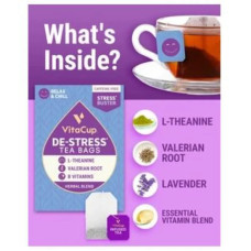 Трав'яний чай з вітамінами та тіаміном, VitaCup De Stress Tea Bags, 28 шт
