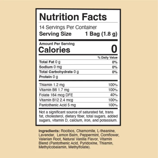 Трав'яний чай з вітамінами і тіамін, De-Stress Tea Bags, VitaCup, 56 шт