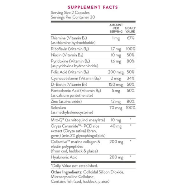 Комплекс для кожи антиоксидант MitoQ, Skin Support Complex, MitoQ, 60 капсул