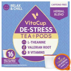Трав'яний чай з вітамінами та тіаміном, VitaCup De-Stress Tea Bags, 14 шт