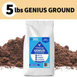 Кофе молотый с MCT маслом куркумой корицей и витаминами B и D3, VitaCup Genius Ground Coffee Bag, 2.27 кг