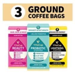 Набір меленої кави для розуму і тіла, VitaCup The Mind & Body Bundle, 3 упаковки