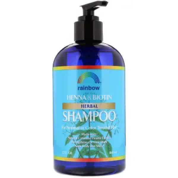 Шампунь з хною і біотин, Henna & Biotin Herbal Shampoo, Rainbow Research, 360 мл