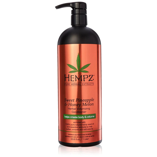 Зволожуюче кондиціонер для додання обсягу волоссю, солодкий ананас і медова диня, Herbal Volumizing Conditioner, Hempz, 1 л.