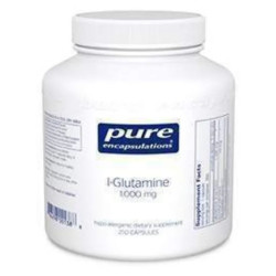L-глютамін 1000 мг, l-Glutamine Pure Encapsulations, підтримка м'язової маси та ШКТ, 90 капсул