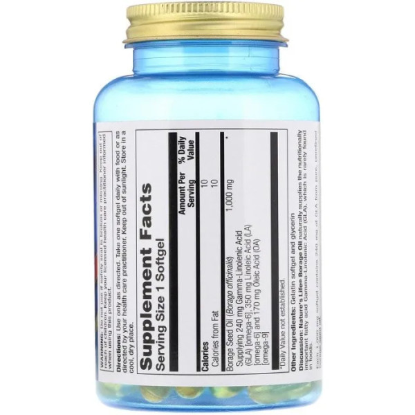 Олія огірочника, Borage Oi, Nature's Life, 1000 мг, 60 гелевих капсул