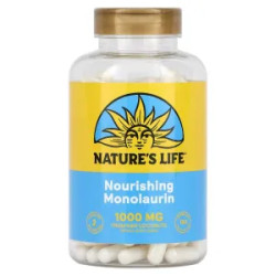 Монолаурин 1000 мг, Nature's Life Nourishing Monolaurin, 180 капсул 500 мг в капсуле