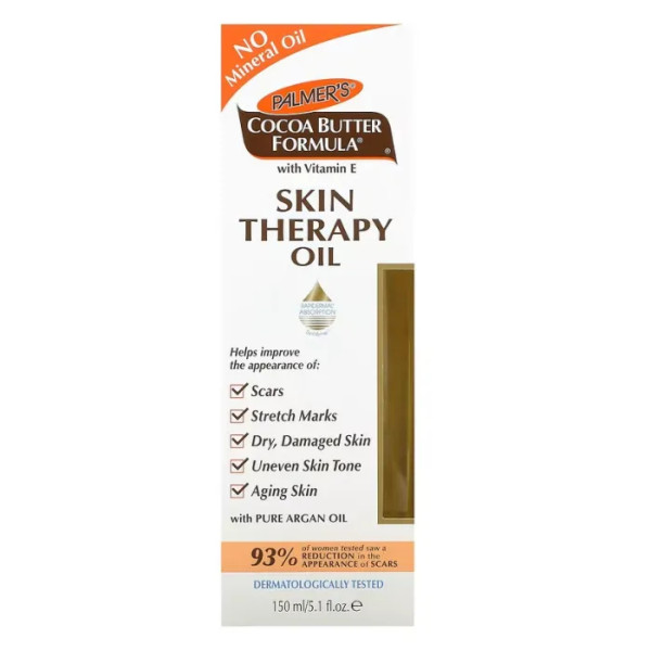 Олія від розтяжок шкіри, Skin Therapy Oil, Palmer's, з какао-олією та вітаміном Е, зміцнююча, терапевтична, 150 мл