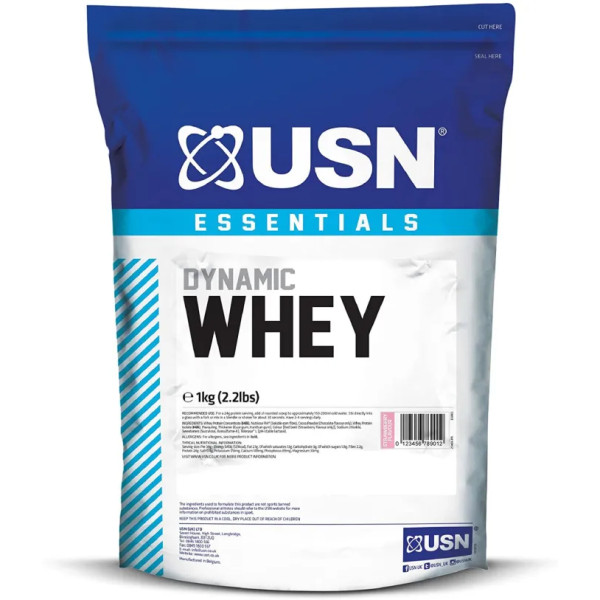 Протеїн, Essentials Dynamic Whey, USN, сироватковий, смак шоколаду, 1 кг