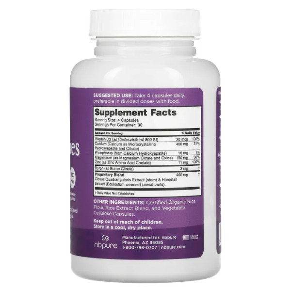 Вітаміни для кісток, Happy Bones, NB Pure, 120 капсул