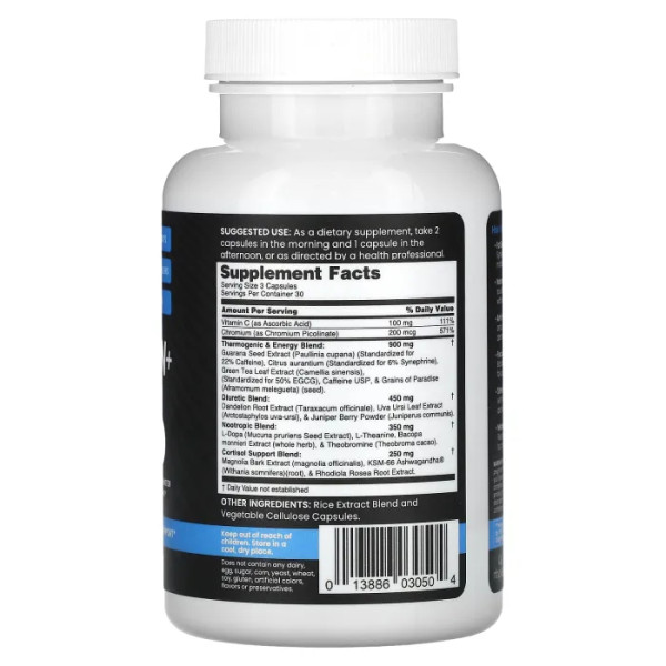 Багатоступеневий жироспалювач, Thermo Burn+ Multi-Stage Fat Burner, NB Pure, 90 капсул