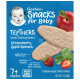 Вафлі для прорізування зубів, Gentle Teething Wafers, Gerber, Snacks for Baby, від 7 місяців, полуниця, яблуко та шпинат, 12 пакетиків по 2 шт. в індивідуальній упаковці