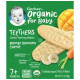 Вафлі для прорізування зубів, Gentle Teething Wafers, Gerber, Organic for Baby, від 7 місяців, манго, банан та морква, 12 пакетиків по 2 вафлі в індивідуальній упаковці