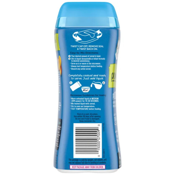 Вівсяні пластівці, Probiotic Oatmeal Lentil, Gerber, Cereal for Baby, з пробіотиками, сочевиця, персик та яблуко, 227 г