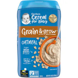 Овсяна каша, Oatmeal Cereal Gerber Grain & Grow, органік, для малюків, 454 г