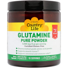 Глутамін 5000 мг порошок, Country Life Glutamine Pure Powder, 275 г