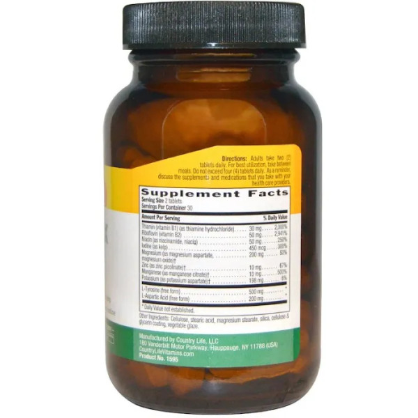 Підтримка щитовидної залози, Thyro-Max Support, Country Life, 60 таблеток