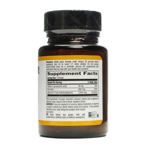 Вітамін B12 покращений, Superior B12, Country Life, ягідний смак, 3000 мкг, 50 лід.