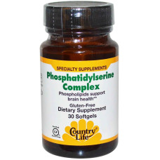Фосфатидилсерин комплекс, Country Life Phosphatidylserine, 30 капсул