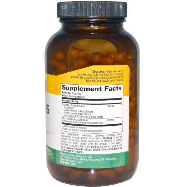 Пробіотик, Acidophilus, Country Life, 250 капсул