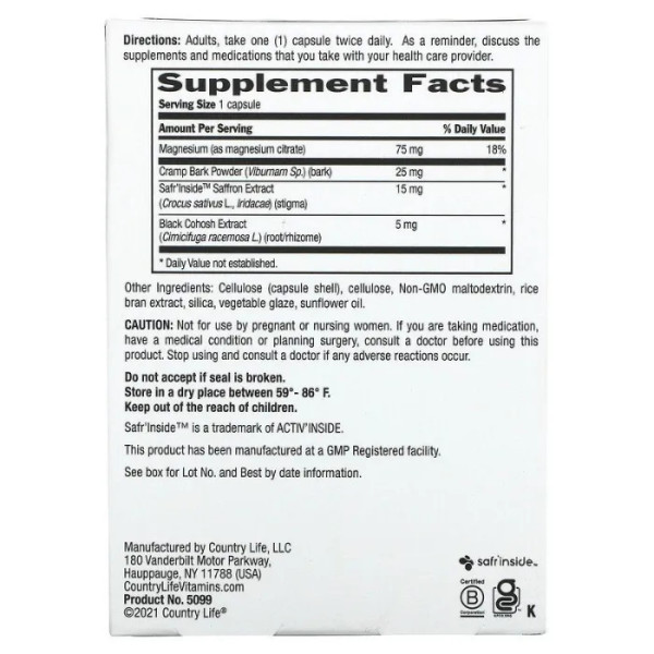 Підтримка при ПМС, PMS Rescue, Country Life, таргетована, 60 веганських капсул