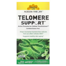 Підтримка теломір, Telomere Support Country Life Ageless Theory, 60 вегетаріанських капсул