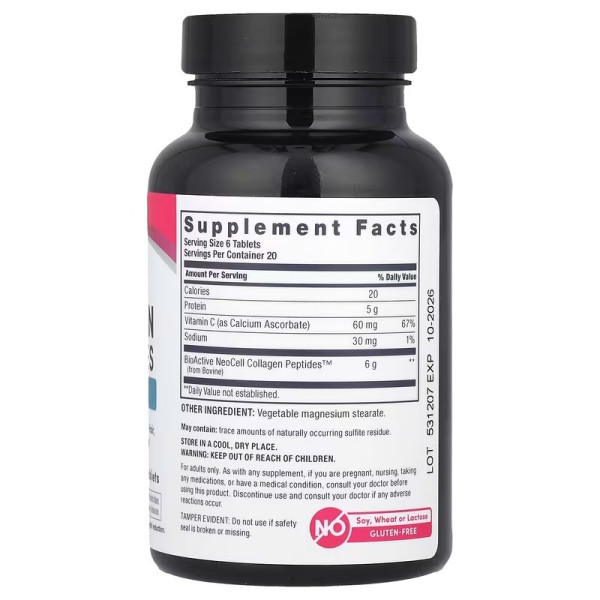 Колагенові пептиди + вітамін C, Collagen + C, Neocell, 120 таблеток