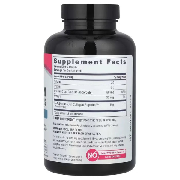 Колагенові пептиди + витамин C, Collagen + C, Neocell, 250 таблеток