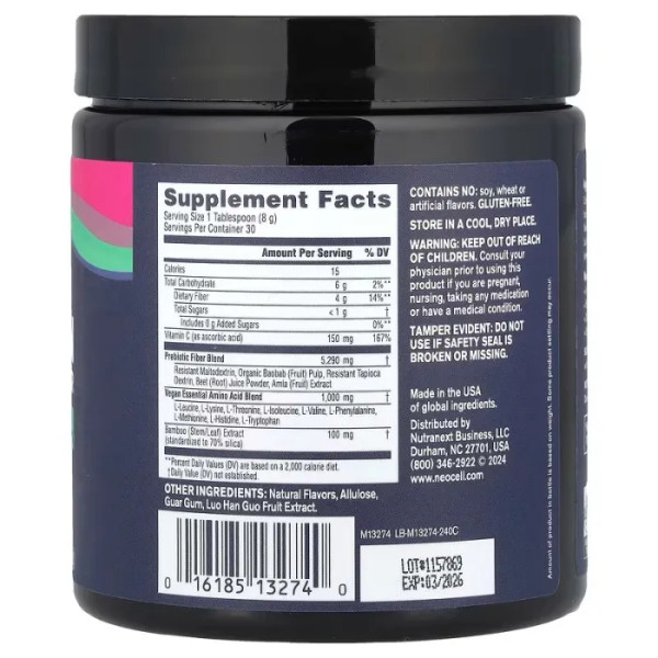 Колаген альтернативний, Vegan Beauty Builder Collagen, Neocell, веганський порошок, гібіскус, 240 г