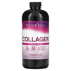 Коллаген тип 1 и 3 жидкий, NeoCell Collagen Type 1 & 3 Liquid, концентрат граната, 473 мл