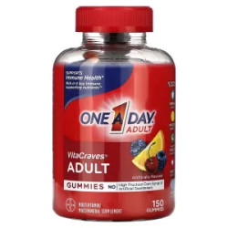 Мультивитамины для иммунитета, жевательные, Adult Multivitamin Gummies One-A-Day, 150 жевательных таблеток