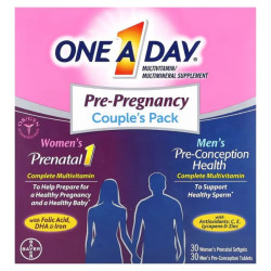 Набор для подготовки к беременности, Pre-Pregnancy Couple's Pack One-A-Day, 30 гелевых капсул для женщин и 30 таблеток для мужчин