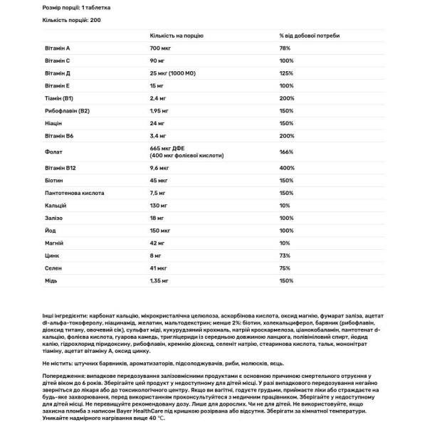 Мультивітаміни та мінерали для жінок, Women's Complete, One-A-Day, 200 таблеток