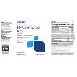 В-комплекс 50, GNC B-Complex 50, 250 капсул
