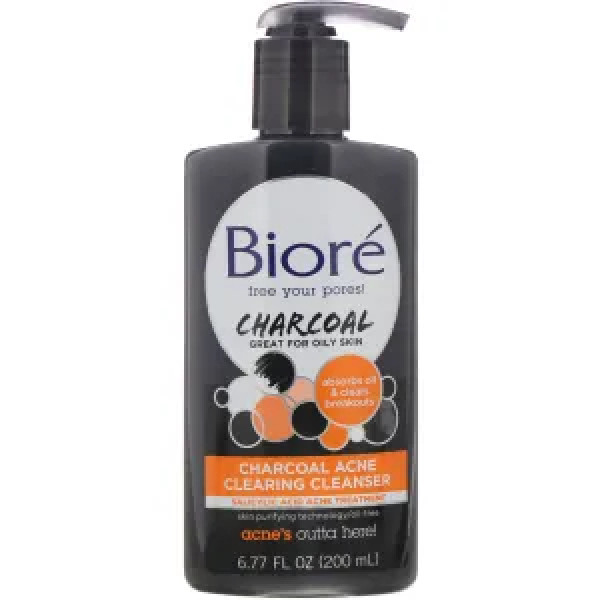 Очищуючий засіб від вугрів, Charcoal Acne Clearing Cleanser, Biore, 200 мл