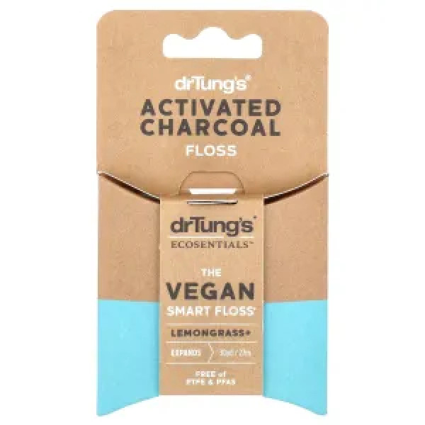 Зубна нитка, The Vegan Smart Floss®, Dr. Tung's, веганська, зі смаком лемонграсу, 27 м