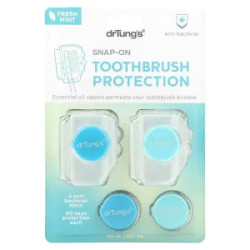 Защита для зубной щетки, Snap-On Toothbrush Protection Dr. Tung's, свежая мята, 1600 мг
