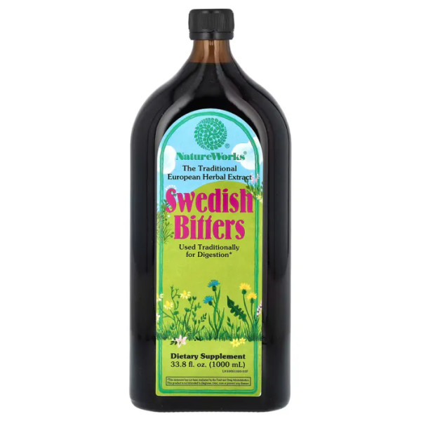 Шведська гіркота, Swedish Bitters, Nature's Way, NatureWorks, європейський трав'яний екстракт, 1000 мл