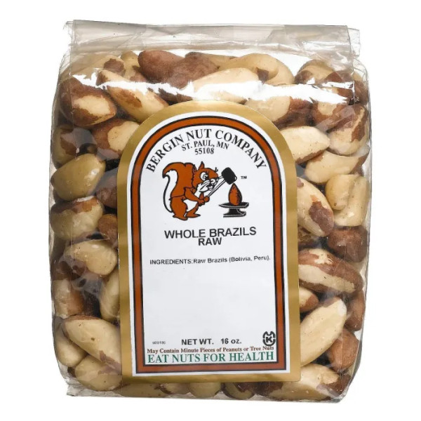 Бразильські горіхи, Brazil Nuts, Bergin Fruit and Nut Company, цілі, 453,6 г