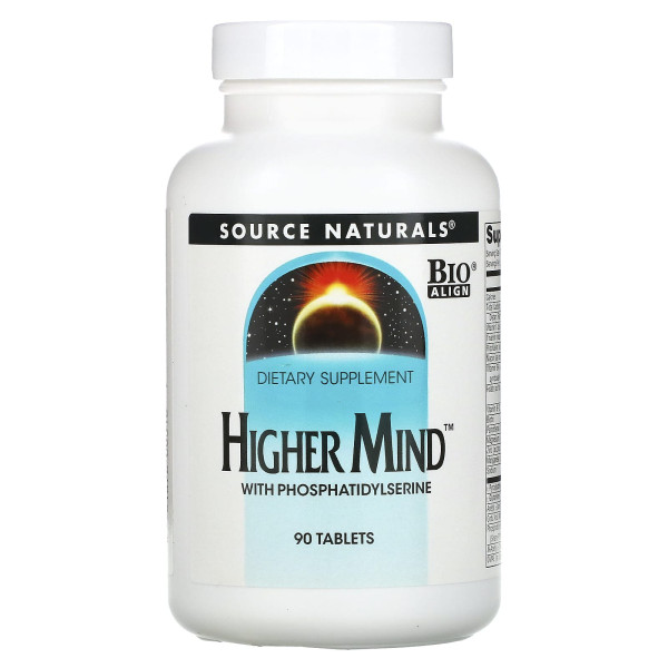 Поліпшення роботи мозку, формула, Higher Mind, Source Naturals, 90 таблеток