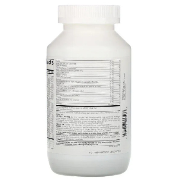 Вітамінний комплекс для енергії, Life Force Multiple, Source Naturals, 180 таблеток